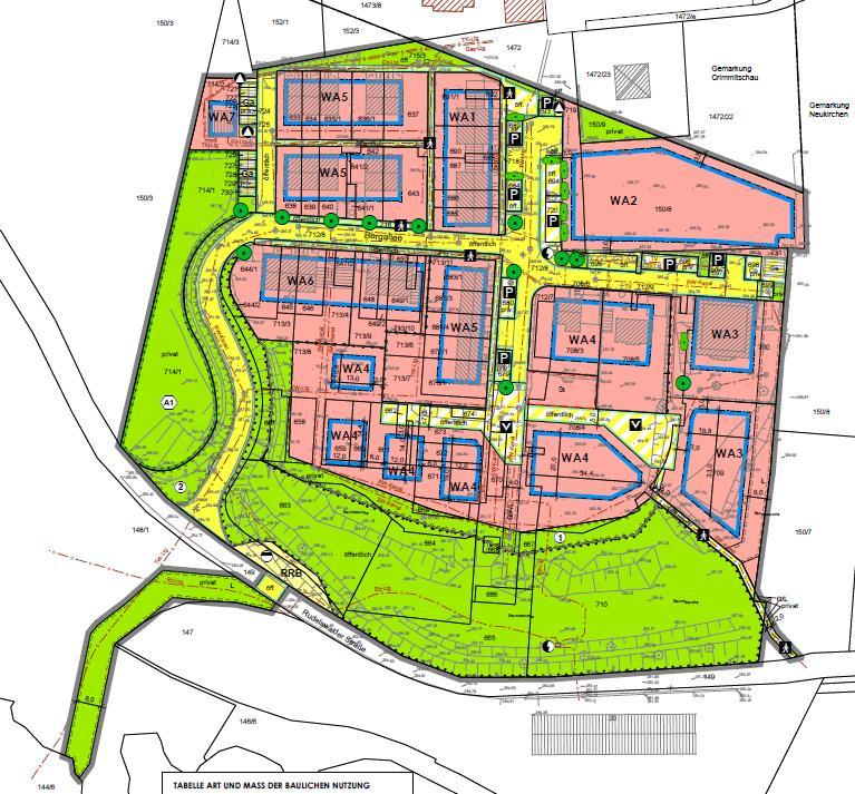 Entwurf zum Bebauungsplan mit integriertem Grünordnungsplan „Wohngebiet