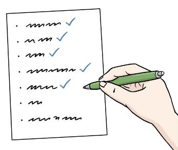 Illustration für eine Checkliste