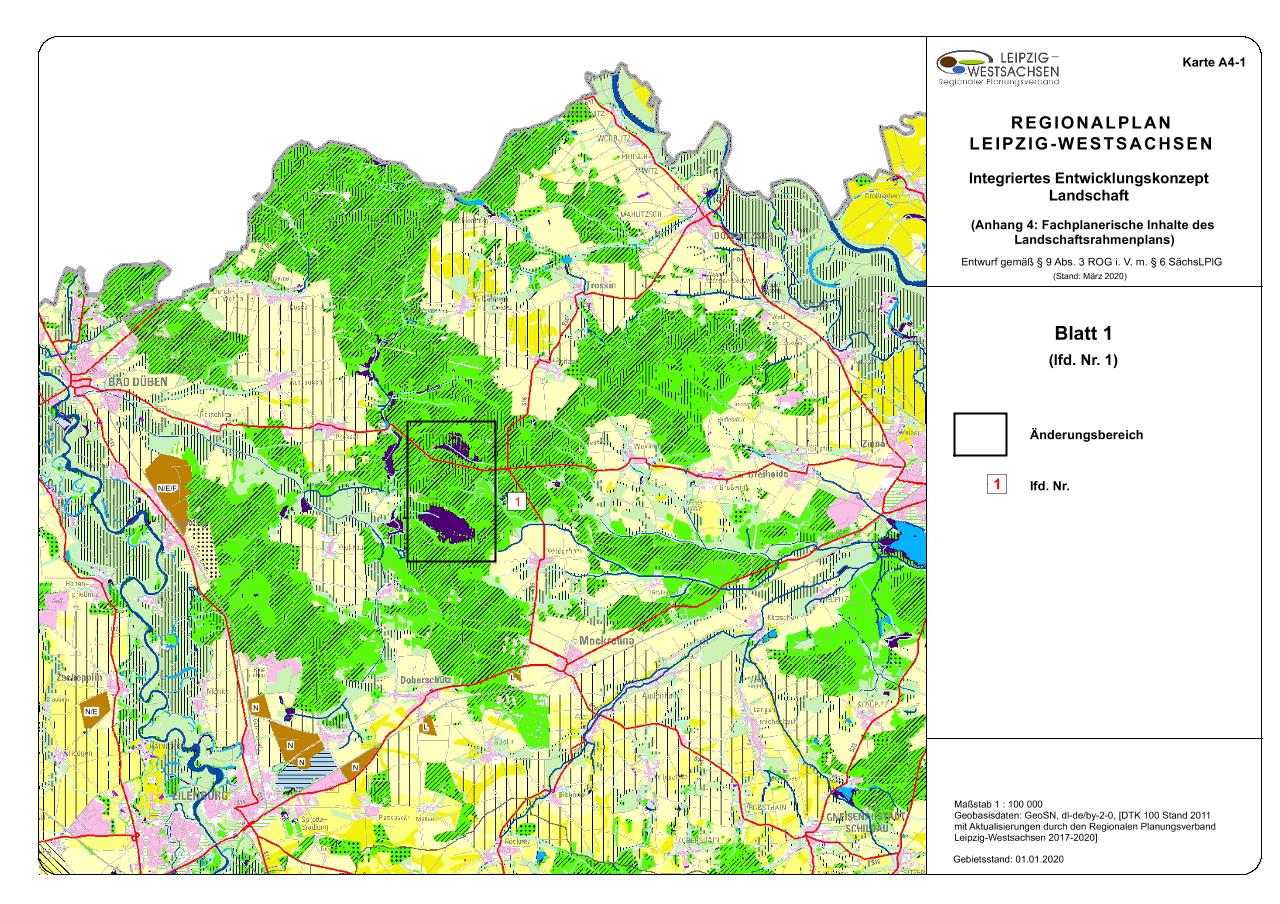 Karte A4-1 Integriertes Entwicklungskonzept Landschaft Blatt 1 - Download