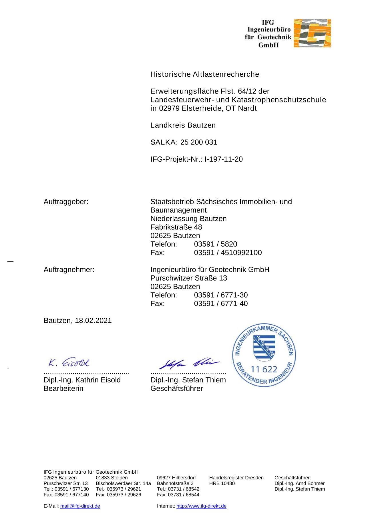 Vorschau Dokument: Altlastenrecherche - download Dokument
