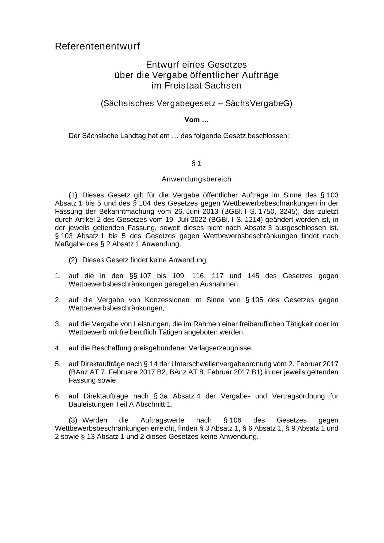Vorschau Dokument: Referentenentwurf - download Dokument