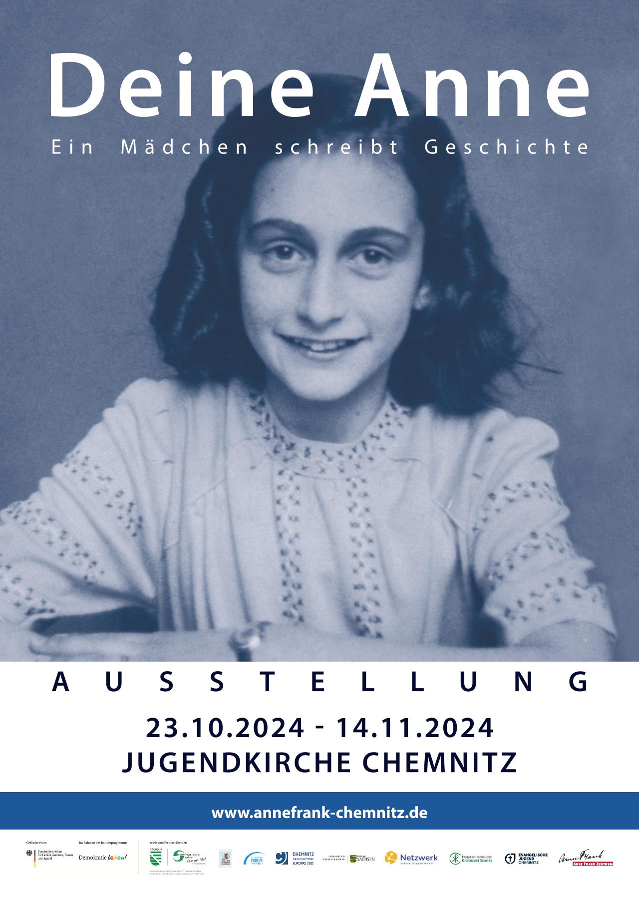 Deine Anne. Ein Mädchen schreibt Geschichte - Plakat zur Ausstellung - Download