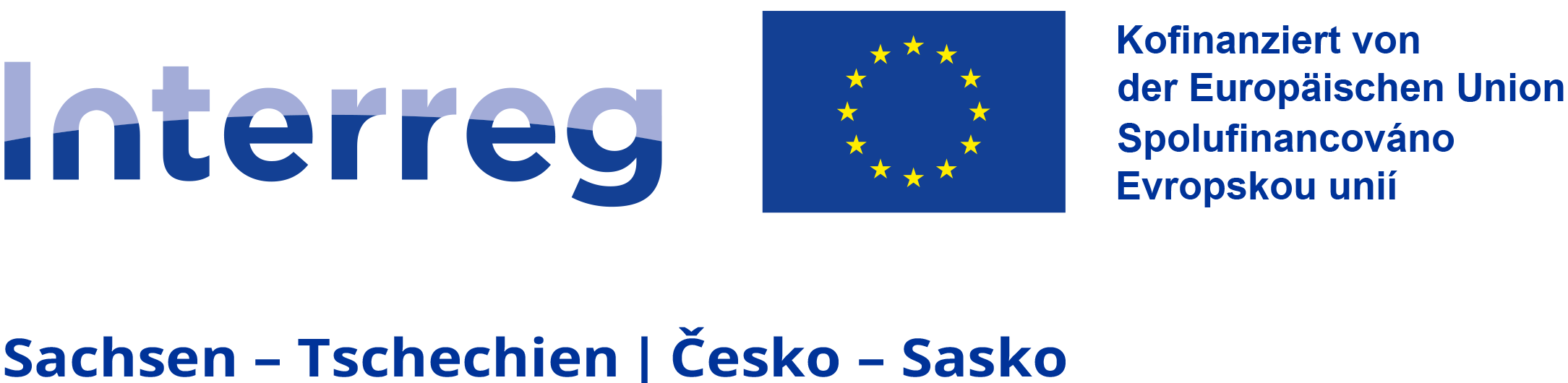 Logo: Interreg Sachsen-Tschechien | Cesko - Sasko, Kofinanziert von der Europäischen Union